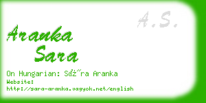 aranka sara business card